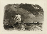 Ruined Castle by the Sea by John Rawson Walker