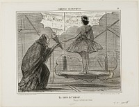 The mother of Eros (not to be confounded with Venus), plate 10 from Croquis Dramatiques by Honoré-Victorin Daumier