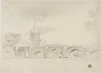 Cathedral Church and Bridge, Hereford by Unknown artist