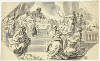 Judgement of Solomon by School of Francesco Solimena