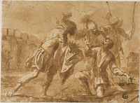 Cincinnatus Called from the Plough by Follower of Guercino