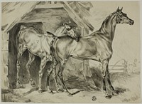 Standing Mare and Colt by Unknown artist
