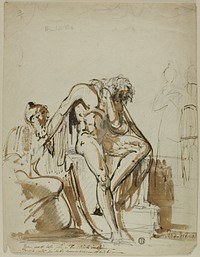 Male Nude and Other Figures by John Hamilton Mortimer