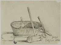 Wicker Basket, Mallet, Shovel, Pick by Joshua Cristall