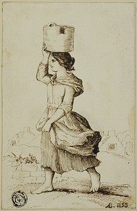 Girl of Claddagh or Fishing Suburb, Galway by A. Bradstreet