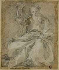 Seated Bearded Figure (Prophet?) by Ferraù Fenzone