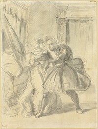 Study by Eugène Delacroix