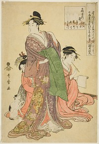 Takigawa of the Ogiya (Ogiya uchi Takigawa, Onami, Menami, Kisagawa, Hanamichi, Himekawa, Kumegawa) by Kitagawa Utamaro