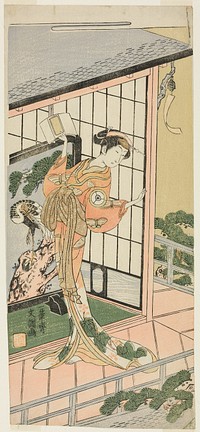 The Actor Iwai Hanshiro IV as Okaru in Act Seven of the Play Chushingura (Treasury of the Forty-seven Loyal Retainers), Performed at the Morita Theater from the Third Day of the Fourth Month, 1769 by Ippitsusai Buncho