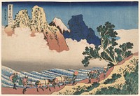 The Back of Mount Fuji Seen from Minobu River (Minobugawa Urafuji), from the series Thirty-Six Views of Mount Fuji (Fugaku sanjūrokkei) by Katsushika Hokusai