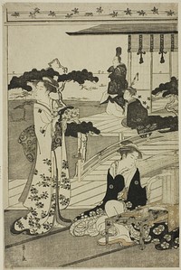 Suma, from the series "A Fashionable Parody of the Tale of Genji (Furyu yatsushi Genji)" by Chôbunsai Eishi