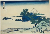 Shichirigahama Beach in Sagami Province (Shoshu Shichirigahama), from the series "Thiry-six Views of Mount Fuji (Fugaku sanjurokkei)" by Katsushika Hokusai