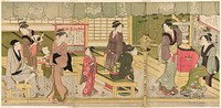 The Front Room of the Naniwaya (Naniwaya misesaki) by Eishosai Choki