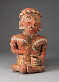 Seated Female Figure Holding a Bowl on Her Lap by Nayarit