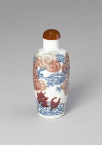 Snuff Bottle with a Dragon and a Carp