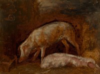 Study of Pigs by Alexandre Gabriel Decamps