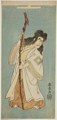 The Actor Ichikawa Danjuro IV possibly as Tenjiku Tokubei in the play "Tenjiku Tokubei Turns the Helm toward Home (Tenjiku Tokubei Kokyo no Torikaji)," performed at the Nakamura Theater in the eighth month, 1768 by Katsukawa Shunsho