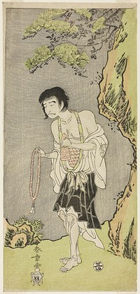 The Actor Nakamura Nakazo I as a Monk, Raigo Ajari, in the Play Nue no Mori Ichiyo no Mato (Forest of the Nue Monster: Target of the Eleventh Month), Performed at the Nakamura Theater from the First Day of the Eleventh Month, 1770 by Katsukawa Shunsho