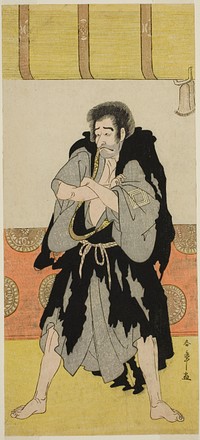 The Actor Ichikawa Danjuro V as the Monk Mongaku Disguised as Seizaemon Bozu in the Play Oakinai Hiru ga Kojima, Performed at the Nakamura Theater in the Eleventh Month, 1784 by Katsukawa Shunsho