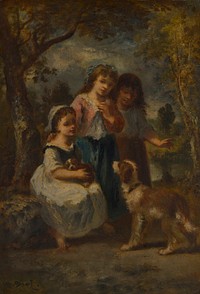 Three Little Girls by Narcisse Virgile Diaz de la Peña