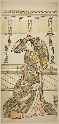 The Actor Segawa Kikunojo II as Matsukaze in the play "Kisoeuta Sakae Komachi," performed at the Ichimura Theater in the eleventh month, 1762 by Torii Kiyomitsu I