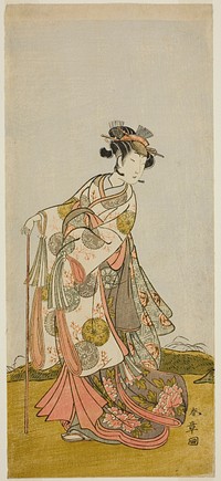 The Actor Nakamura Noshio I as Princess Usuyuki (Usuyuki Hime) in the play "Shin Usuyuki Monogatari," performed at the Morita Theater in the fifth month, 1774 by Katsukawa Shunsho