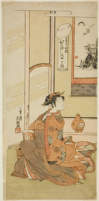 Hinaji of the Chojiya, from the series "Fuji-bumi (Folded Love-letters)" by Ippitsusai Buncho