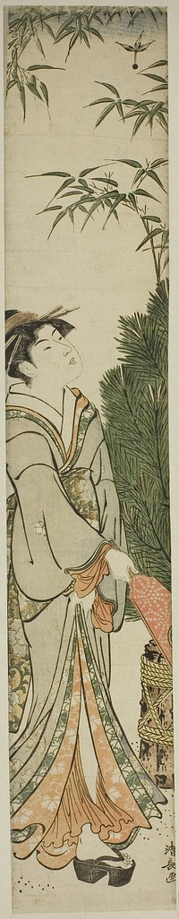 Geisha Playing Battledore and Shuttlecock by Torii Kiyonaga