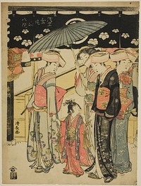 The Nakamise Shopping Street, from the series "Eight Precincts of the Kinryuzan Temple in Asakusa (Asakusa Kinryuzan hakkei)" by Torii Kiyonaga