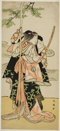 The Actor Segawa Kikunojo III as Lady Tomoe (Tomoe Gozen) in the Play Yasa Gumbai Miyako no Jindori, Performed at the Miyako Theater in the Eleventh Month, 1793 by Katsukawa Shun'ei