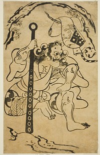 The actor Yamanaka Heikuro I as a demon by Torii Kiyonobu I