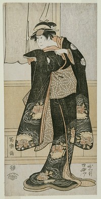 The Actor Iwai Hanshiro lV as Otoma, Daughter of Ohina from Inamuragasaki in Kamakura (Yondai-me Iwai Hanshiro no Kamakura Inamuragasaki no Ohina musume Otoma) by Tōshūsai Sharaku