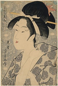 Three Beauties of Our Time (Tosei san bijin) by Chokosai Eisho