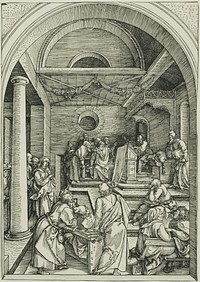 Christ Among the Doctors, from The Life of the Virgin by Albrecht Dürer