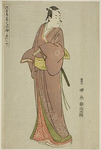 Takinoya: Ichikawa Monnosuke II as Soga no Juro, from the series "Portraits of Actors on Stage (Yakusha butai no sugata-e)" by Utagawa Toyokuni I