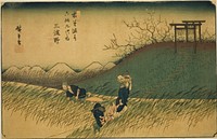 No. 42: Midono, from the series "Sixty-nine Stations of the Kisokaido (Kisokaido rokujukyu tsugi no uchi)" by Utagawa Hiroshige