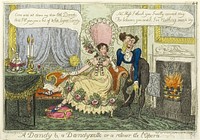 A Dandy & a Dandyzette by George Cruikshank