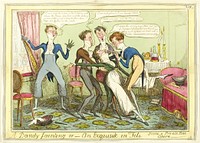 A Dandy Fainting by Isaac Robert Cruikshank