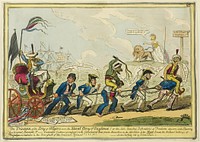 The Triumph of the Dey of Algiers Over the Naval Glory of England!! by George Cruikshank