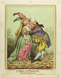 The Kiss at Würtemberg by James Gillray