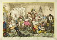 Making Decent; i.e. Broad-Bottomites Getting into the Grand Costume by James Gillray
