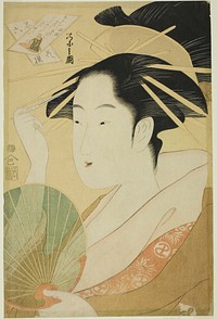 A Selection of Six Flowers - A Parody Rokkasen (Yatsushi rokkasen): Bishop Henjo by Chôbunsai Eishi
