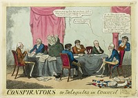 Conspirators, or Delegates in Council by George Cruikshank