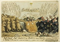 Pull Devil, Pull Baker! by George Cruikshank