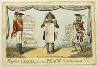 English Generals on the Peace Establishment!!! by George Cruikshank