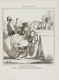 “I don't want to go into such a deep water...... there are surely big fish in there!,” plate 1 from Enfantillages by Honoré-Victorin Daumier