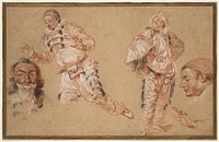 Italian Comedians by Jean Antoine Watteau