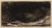 Reclining Female Nude by Rembrandt van Rijn