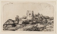 Landscape with a Square Tower by Rembrandt van Rijn