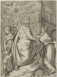 Man Under a Laurel Tree by Agostino dei Musi